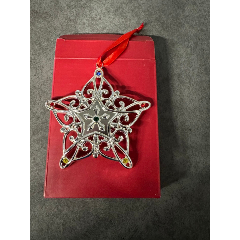Lenox Sparkle and Scroll Star Ornament